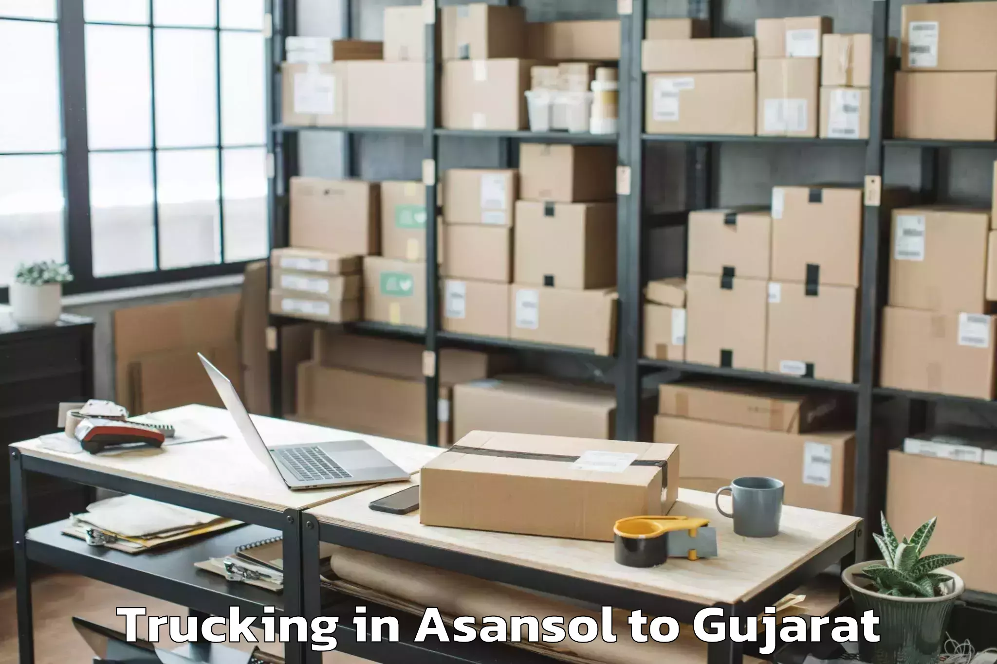 Book Asansol to Anklesvar Trucking